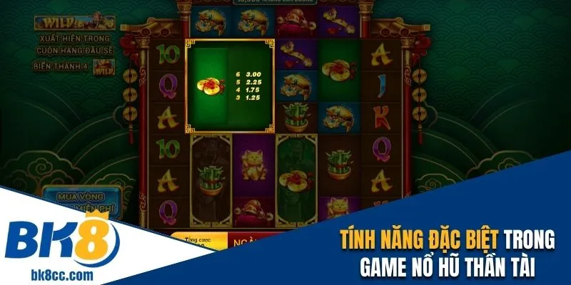 Tính năng đặc biệt trong Quay hũ Thần Tài